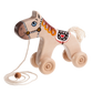 Wooden Horse Pull toy painted