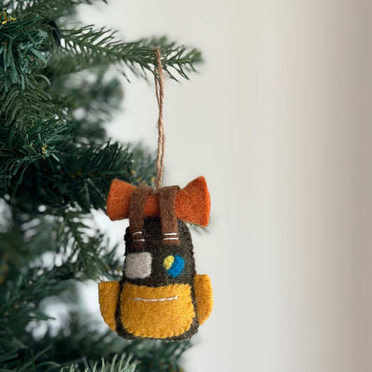 Travel backpack ornament - Chickadees Wooden Toys