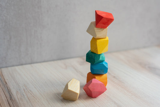 Tumi-ishi Balancing Rock Blocks-24 pieces - Chickadees Wooden Toys