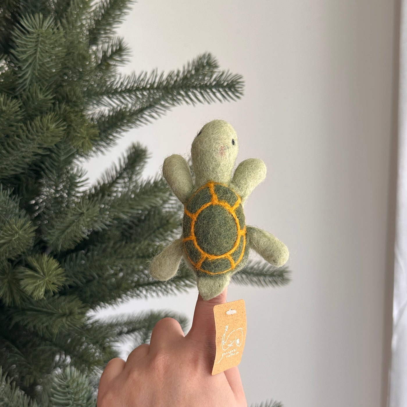 Turtle Finger Puppet - Chickadees Wooden Toys