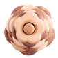 Wooden stacking toy in flower shape from 2 types of wood