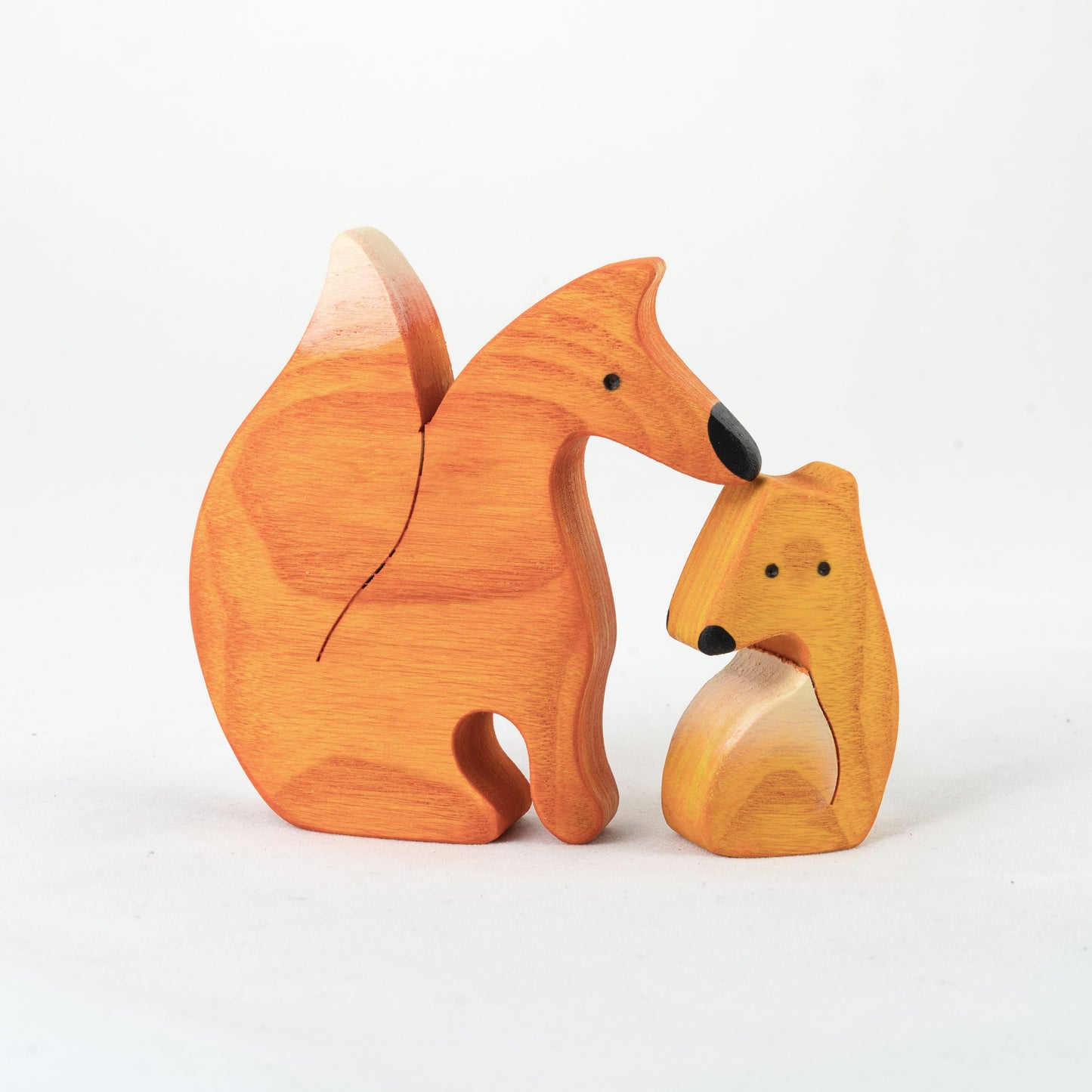 Waldorf Wooden Fox Puzzle - Set of 3