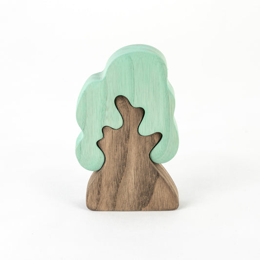 Waldorf Wooden Toy Winter Oak Tree Puzzle