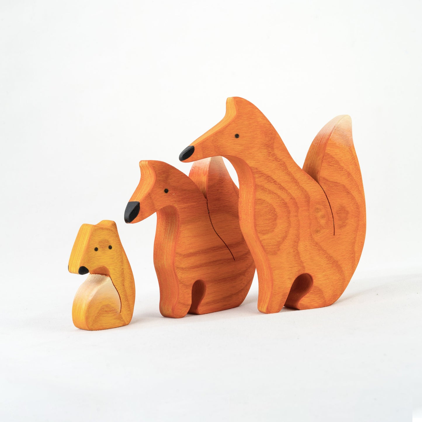 Waldorf Wooden Fox Puzzle - Set of 3