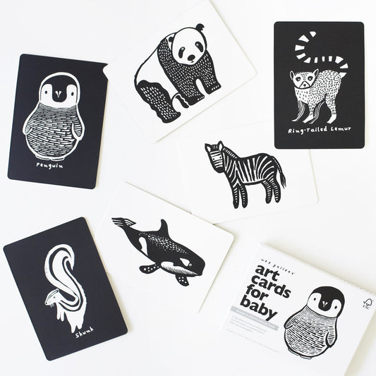 Art Cards for Baby - Black and White Collection - Chickadees Wooden Toys