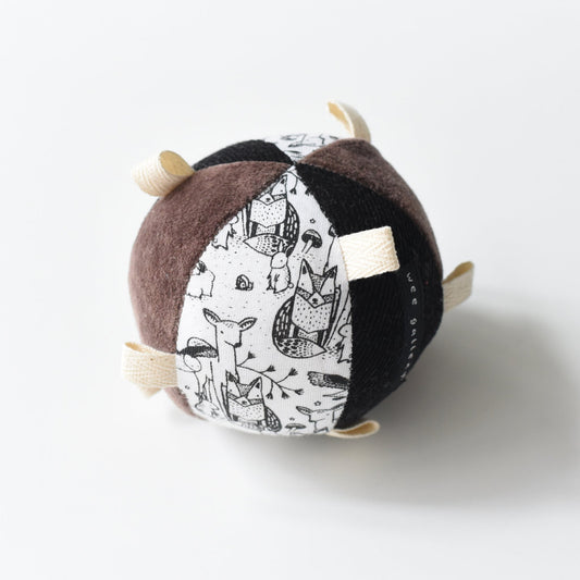 Taggy Ball with Rattle - Woodland - Chickadees Wooden Toys