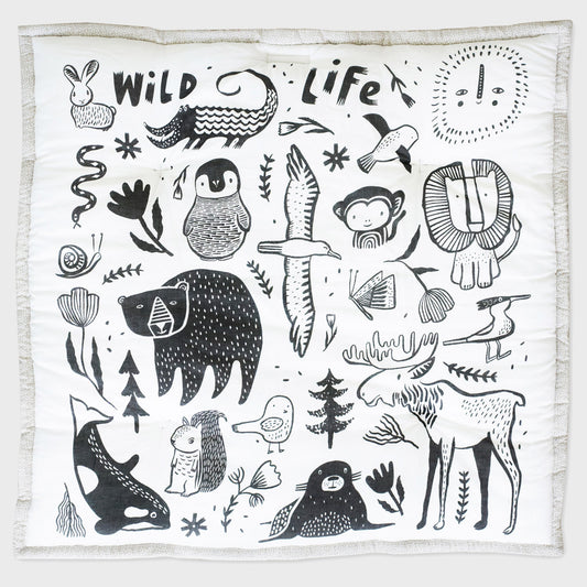 Wildlife Reversible Playmat - Chickadees Wooden Toys
