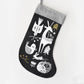 Winter Animals Stocking - White on Black