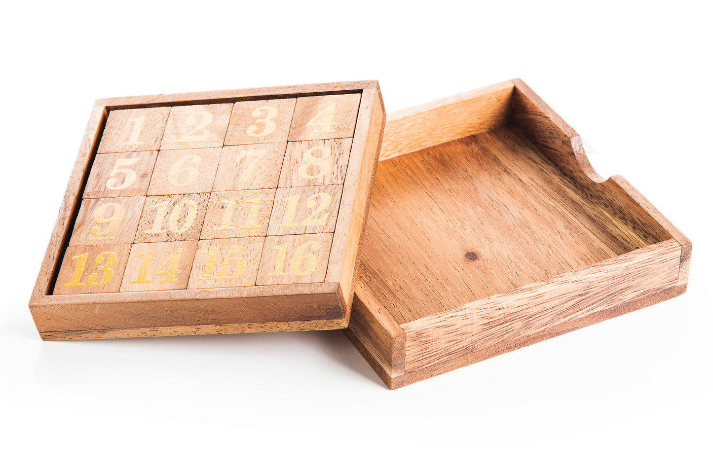 Wooden Magic Square Board - Fifteen Puzzle Game