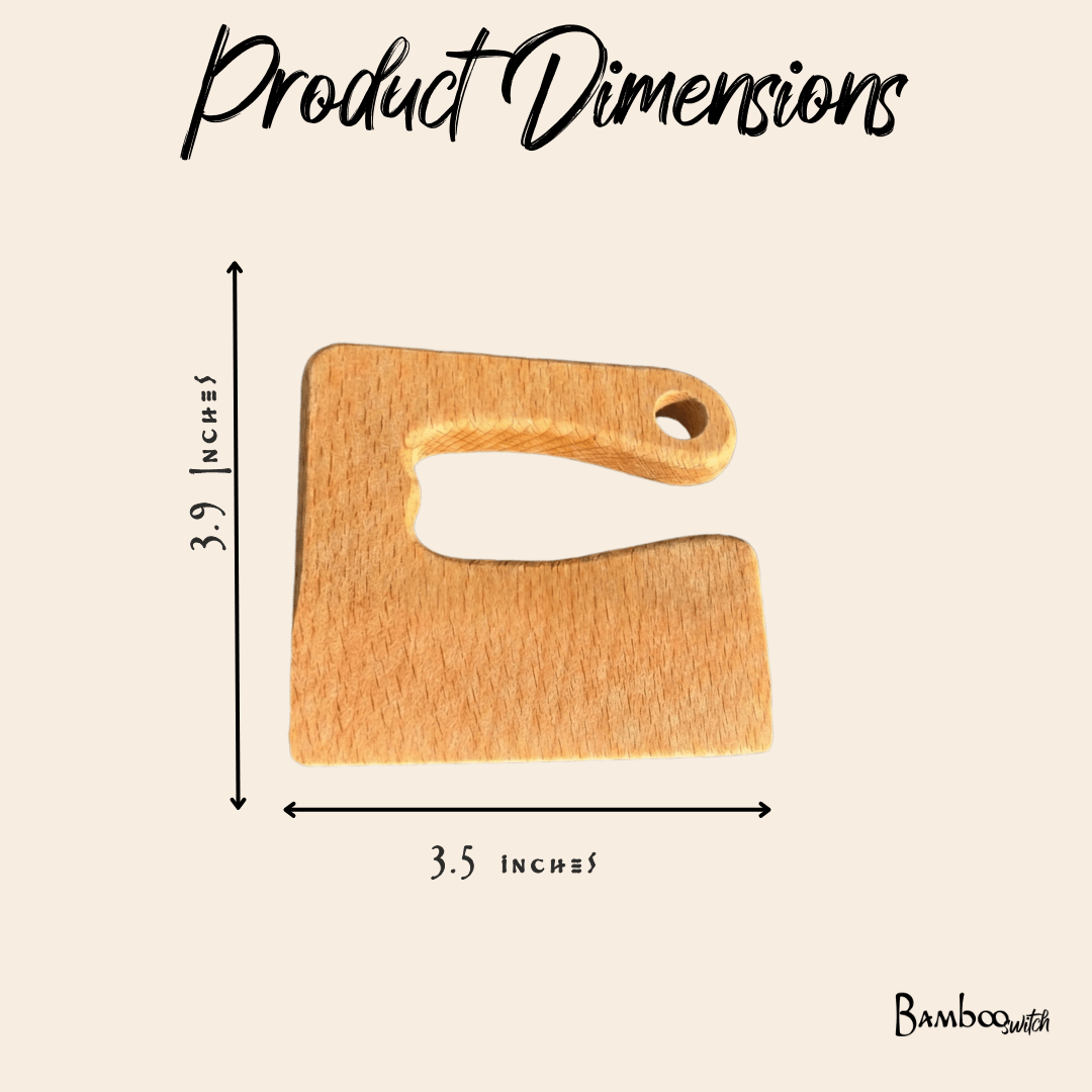 Wooden Dough Cutter Knife - Chickadees Wooden Toys