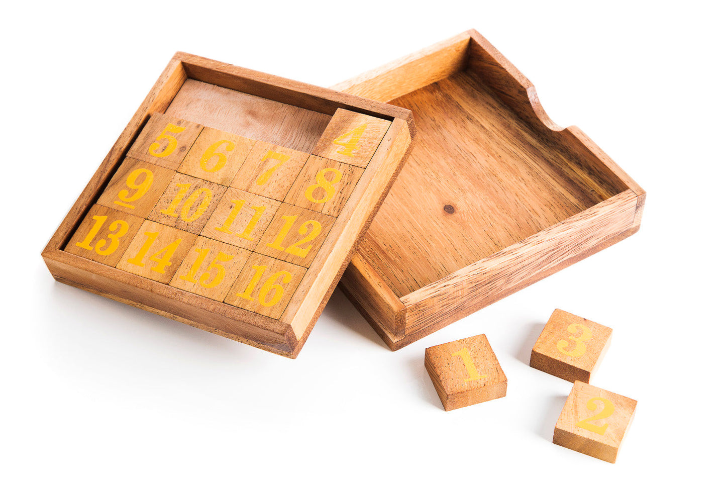 Wooden Magic Square Board - Fifteen Puzzle Game