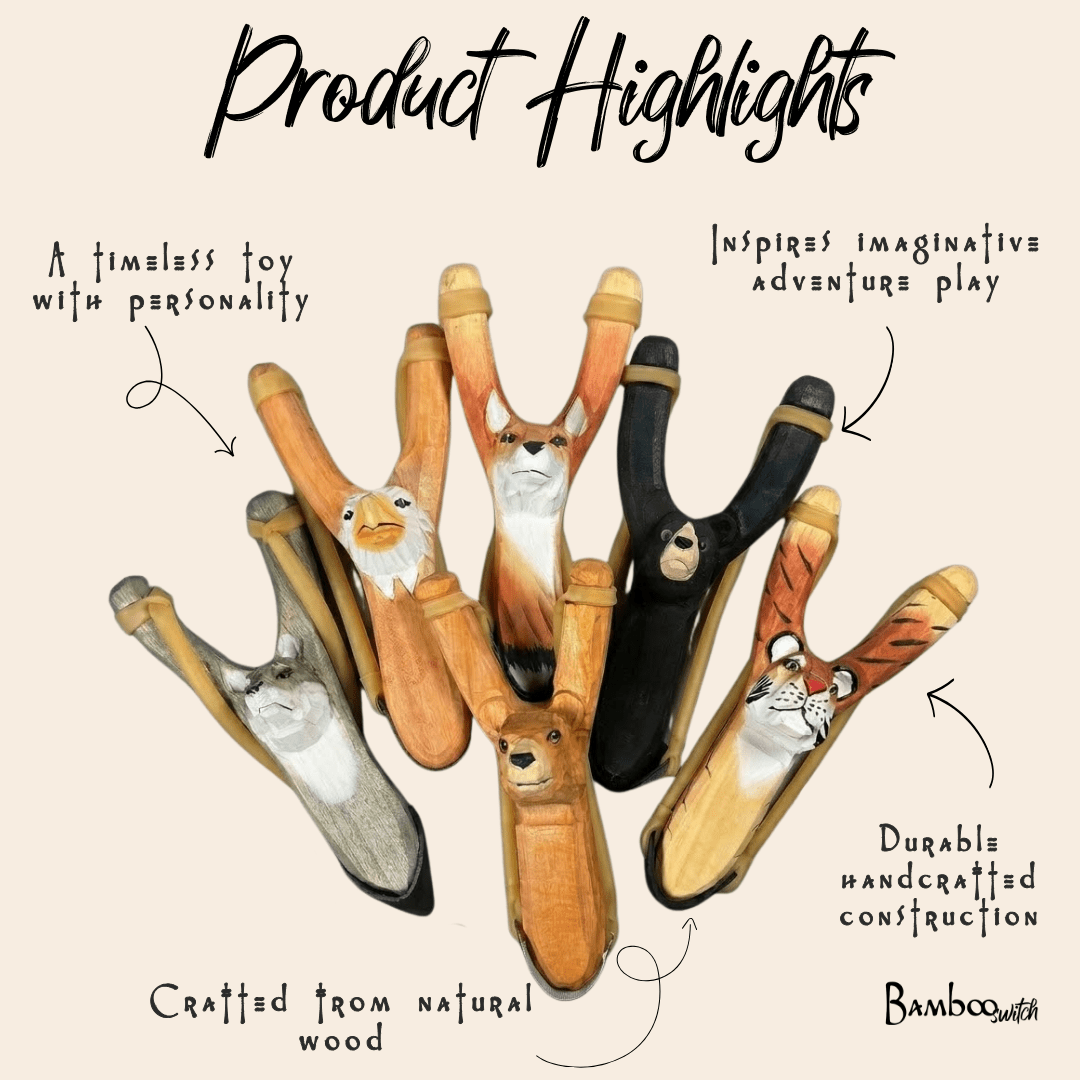 Wooden Toy | Animal Slingshot - Chickadees Wooden Toys