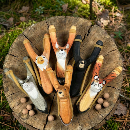 Wooden Toy | Animal Slingshot - Chickadees Wooden Toys