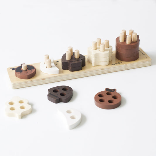 Count and Stack Toy - Chickadees Wooden Toys