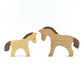 Wooden Horse figurines Set painted- 2 pieces