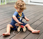 Wooden Horse Pull toy painted