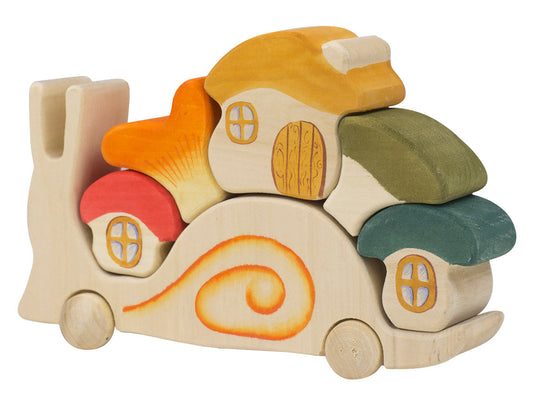 Waldorf Wooden Snail Puzzle — Set of 6