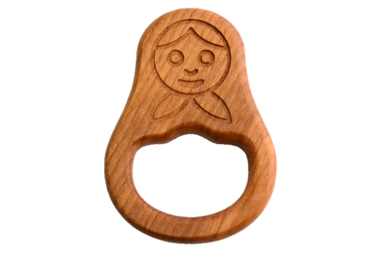 Organic Wooden Teether toy Doll Matreshka