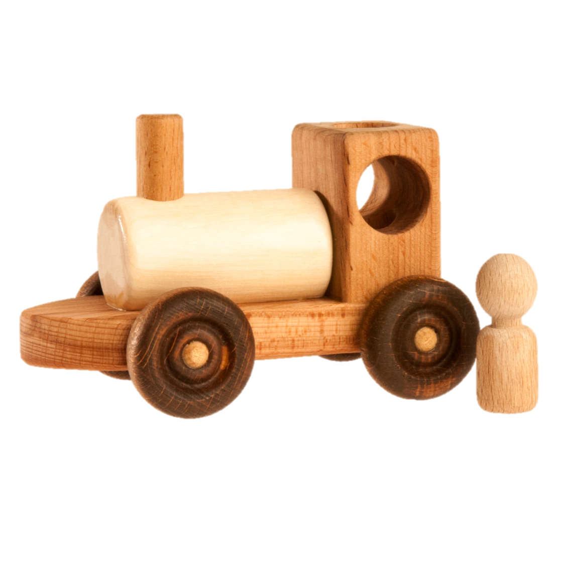Handmade Wooden Toy Train Play Set, 23" Long
