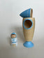 Wooden Rocket Ship Toy with Astronaut