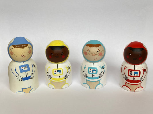 Handmade Wooden Rocket Astronaut