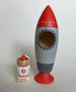 Wooden Rocket Ship Toy with Astronaut