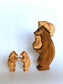 Hand-Carved Wooden Cubs Figurines set of 2