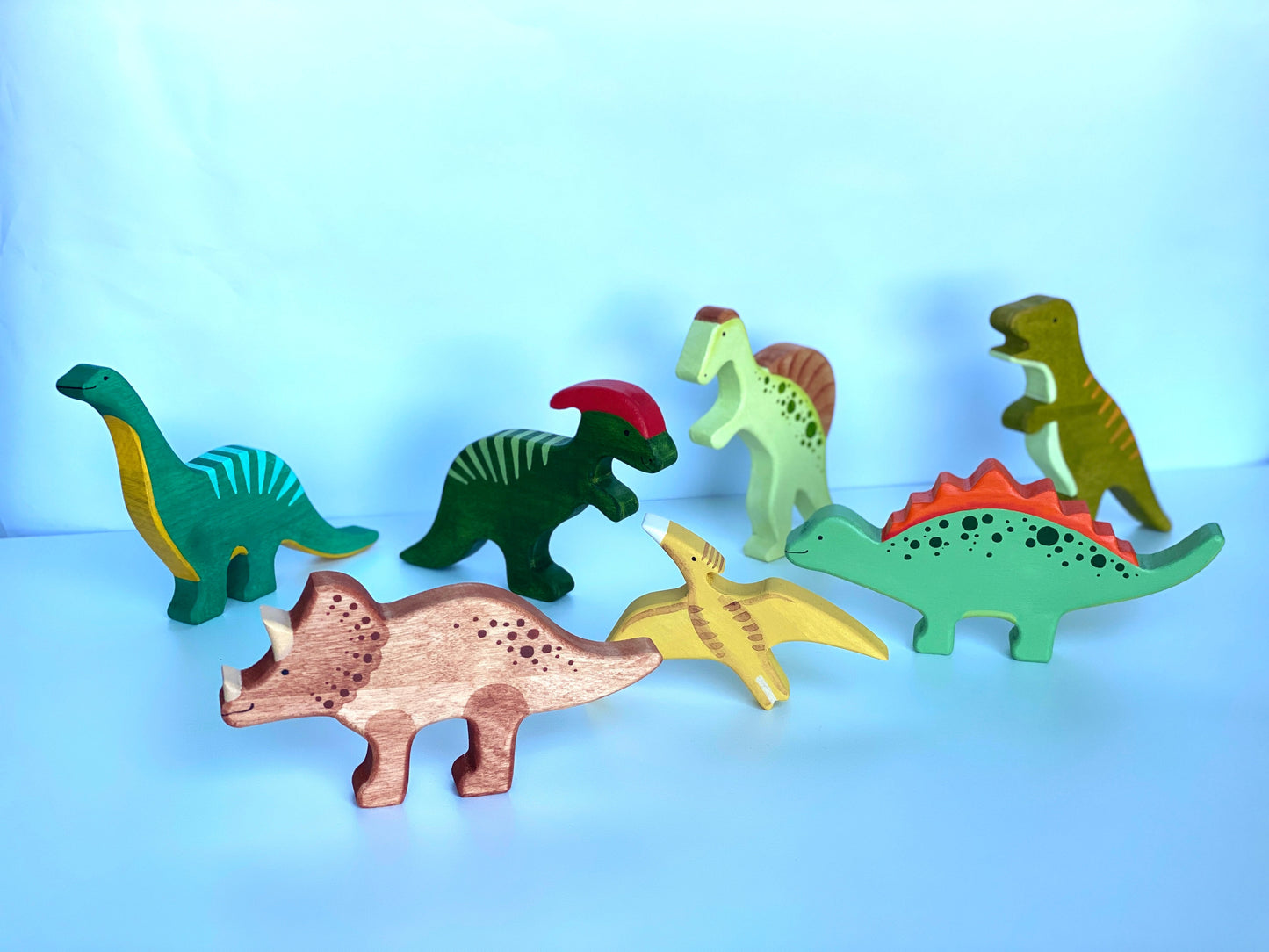 Wooden Dinosaur Set of 7
