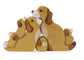Wooden Dogs Toy Puzzle Set