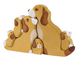 Wooden Dogs Toy Puzzle Set