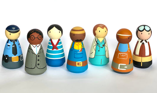 Wooden Peg Dolls Professional - Chickadees Wooden Toys
