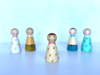Wooden Peg Dolls Boy/Girl - Chickadees Wooden Toys