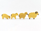 Waldorf Wooden Sheep Set painted- 4 pieces