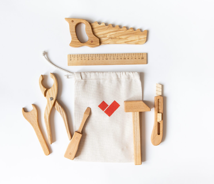 Wooden Tool Kit For Toddlers