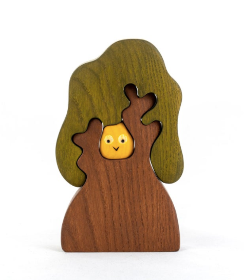 Waldorf Wooden Autumn Tree with Owl