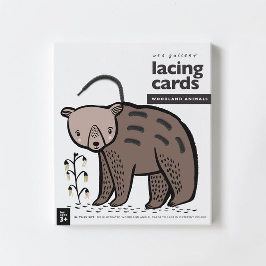 Lacing Cards - Woodland Animals - Chickadees Wooden Toys