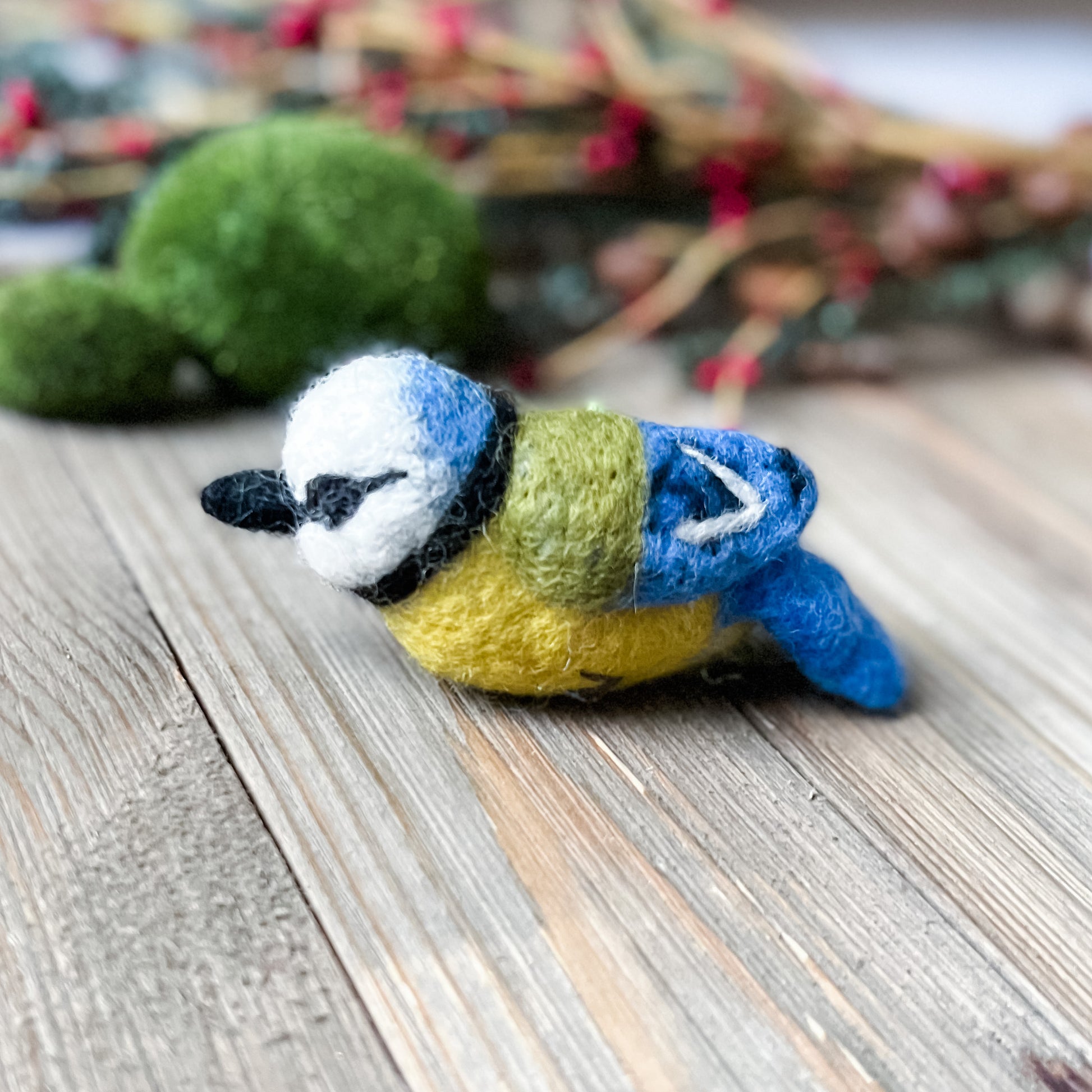 Bella Blue Tit Felt Friend - Chickadees Wooden Toys