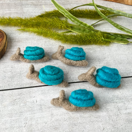 Felted Wool Snails