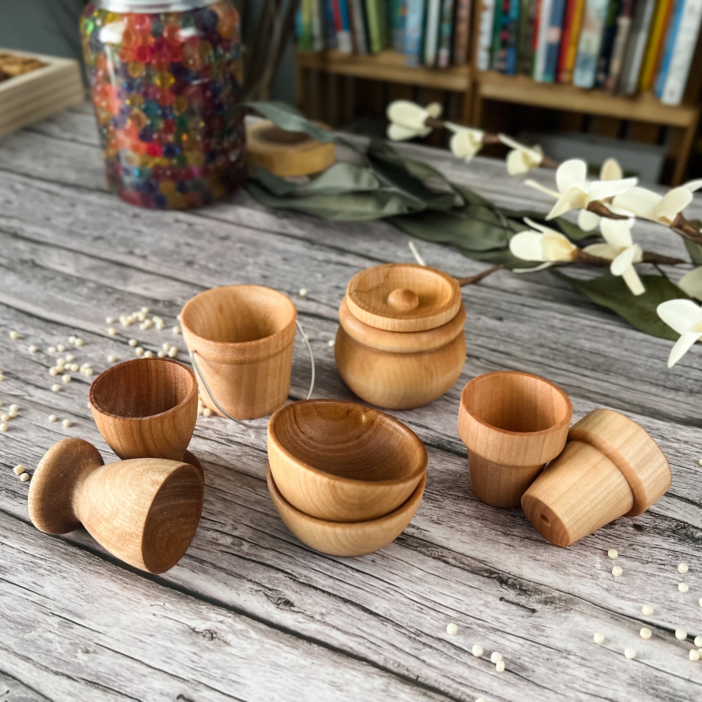 Wooden Containers Set - Chickadees Wooden Toys