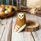 Tyto the Barn Owl Felt Friend - Chickadees Wooden Toys