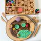 Double Sided Alphabet Playdough Stamps - Chickadees Wooden Toys