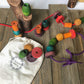 Chunky Rainbow Bead Lacing Set - Chickadees Wooden Toys