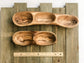 Olive Wood 3 Section Tray - Chickadees Wooden Toys