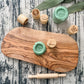 Playteig brett aus Oliven holz-Handgemachte Holzplatte-Natürliche Spielteig werkzeuge-Fair Trade-Waldorfspielzeug-Montessori-Ressourcen