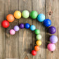 10 Toddler Size Rainbow Balls - Chickadees Wooden Toys