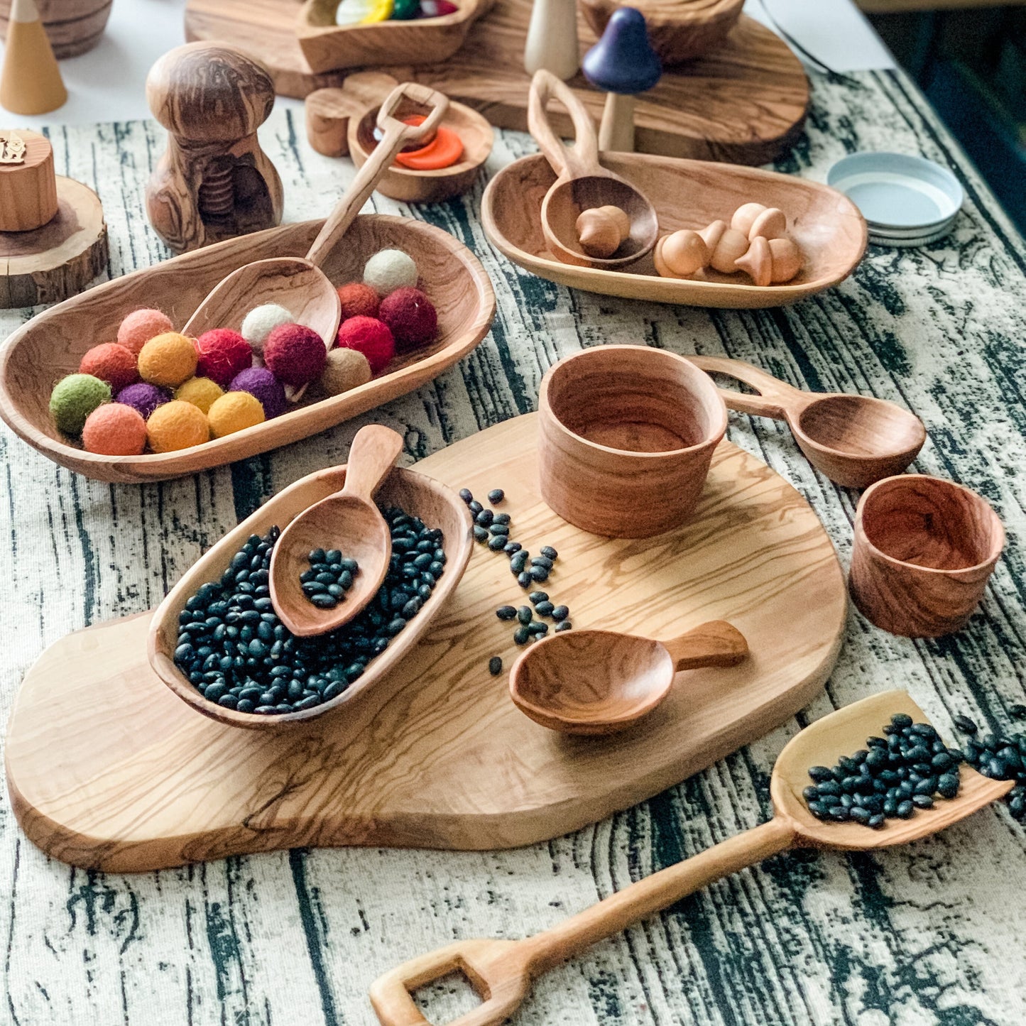 Pouring and Transfer Set - Chickadees Wooden Toys