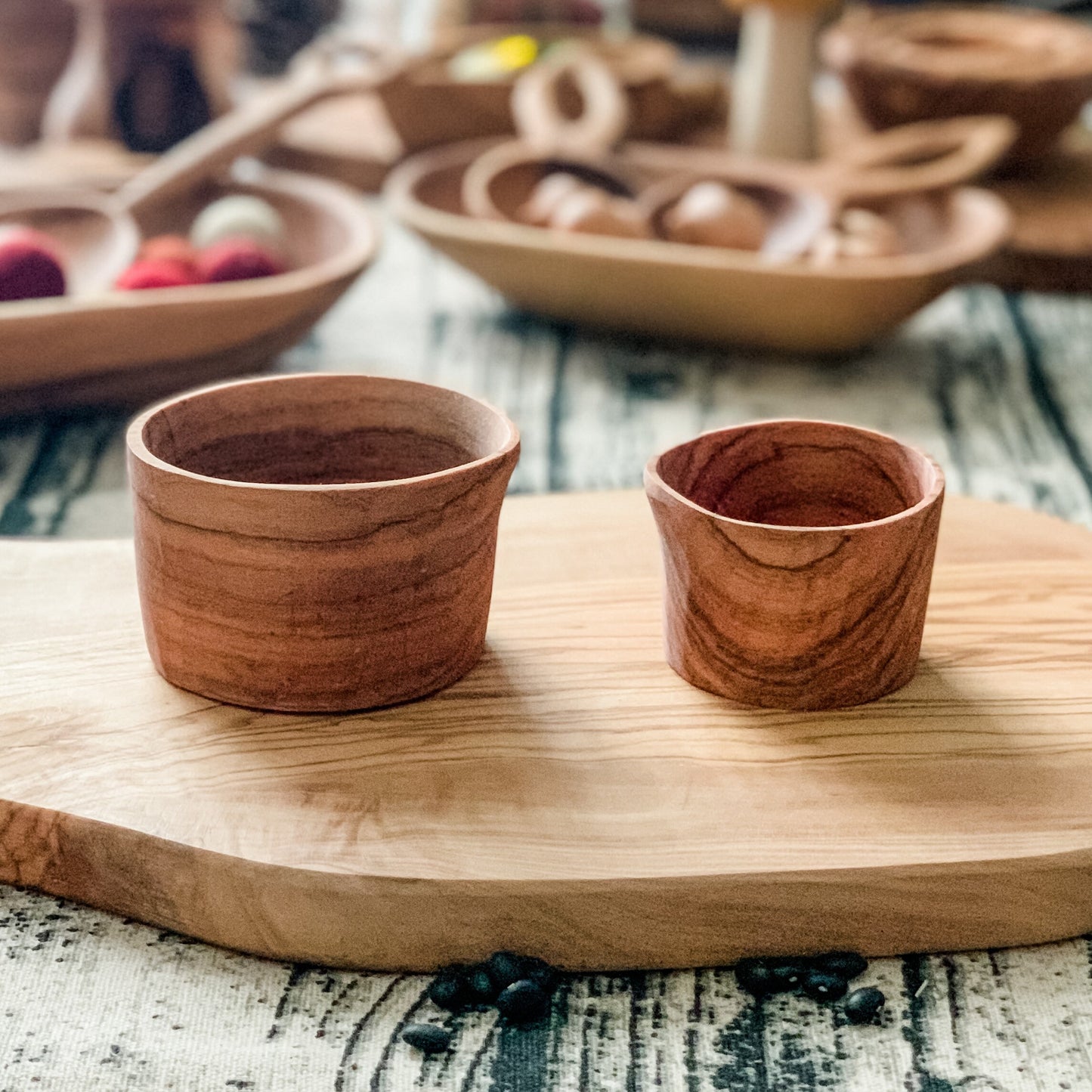 Pouring and Transfer Set - Chickadees Wooden Toys