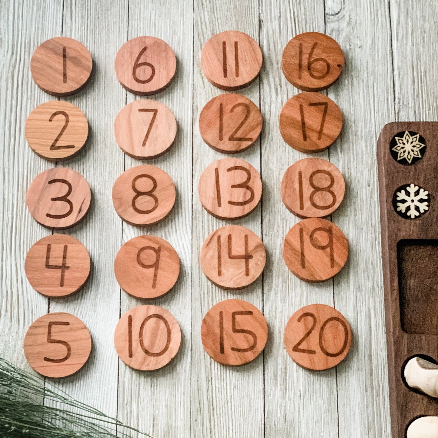 1-20 Number Cookies - Chickadees Wooden Toys
