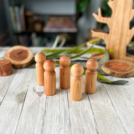Jumbo Pegs || Natural Wooden Loose Parts - Chickadees Wooden Toys